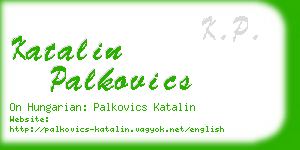 katalin palkovics business card